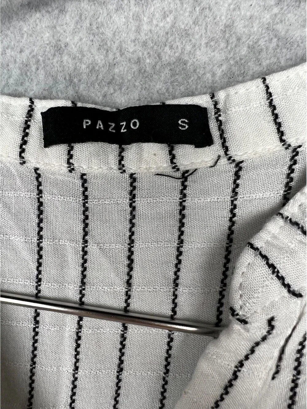 PAZZO Button Up Shirt Dress Womens S Striped Beach Simple Casual